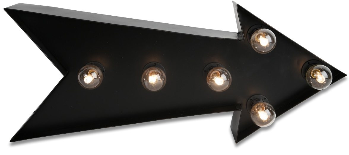 Sirkuslampe (Pil) L46 cm - Svart