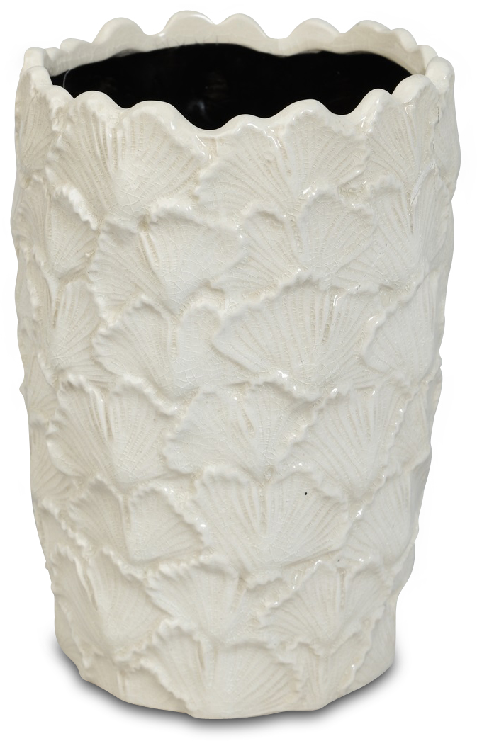 Vase Ginkgo H22 cm - Hvit Vase Ginkgo H22 cm - Hvit