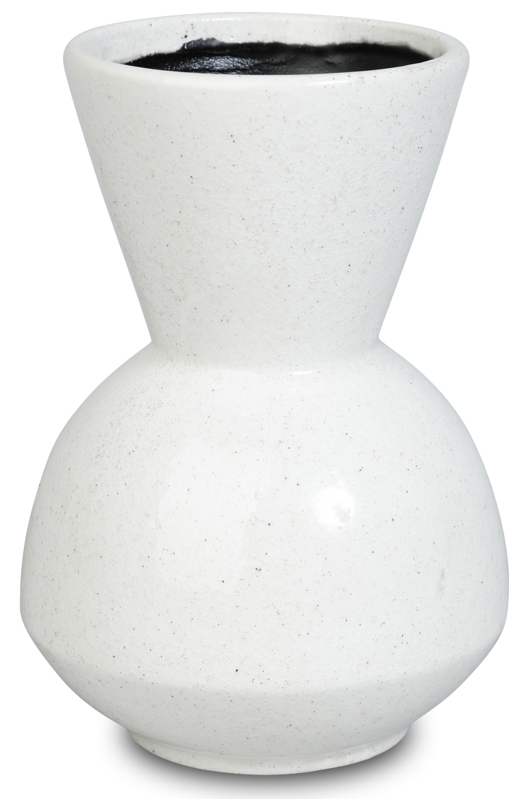 Vase Sol H22 cm - Hvit melert Vase Sol H22 cm - Hvit melert