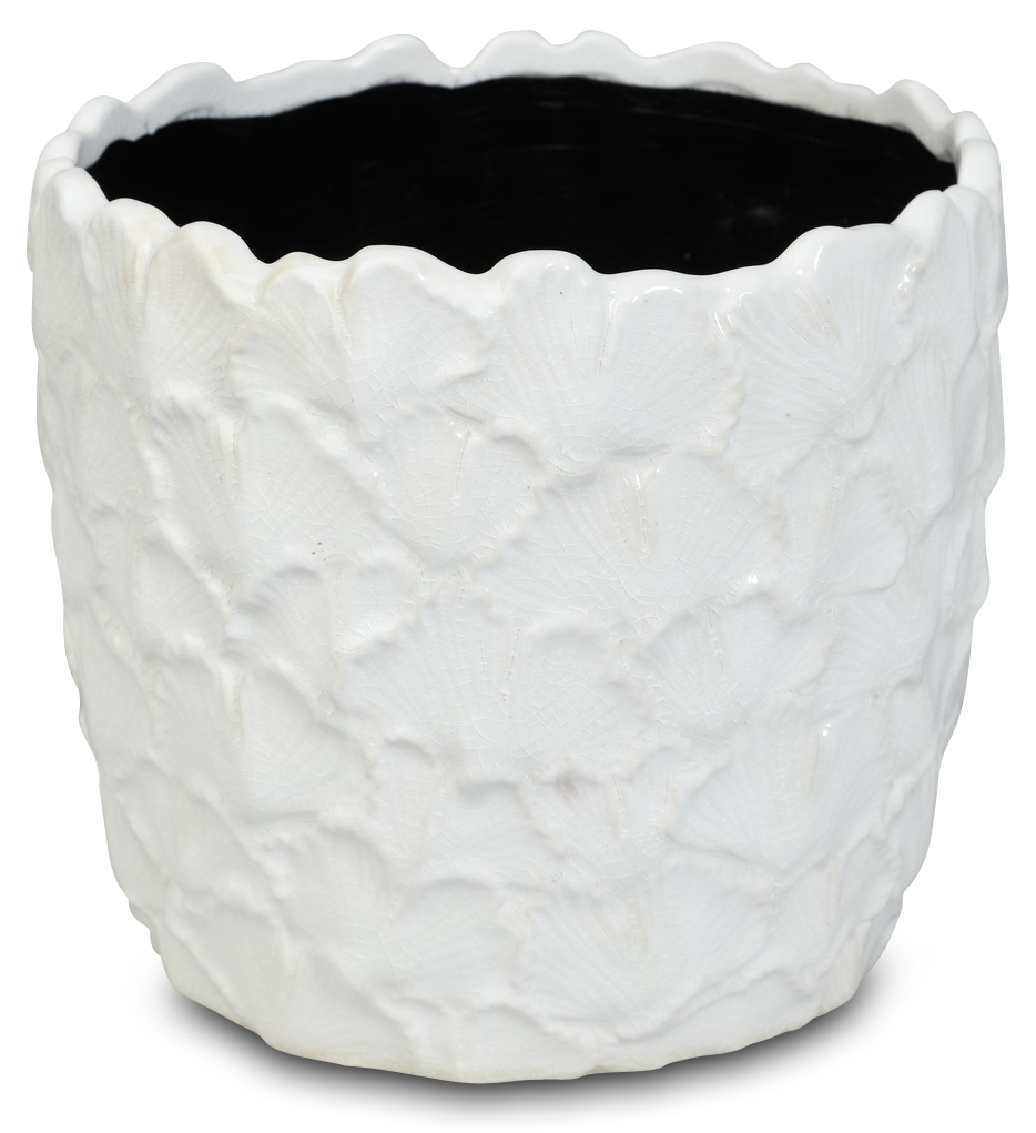 Krukke Ginkgo H19 cm - Hvit Krukke Ginkgo H19 cm - Hvit