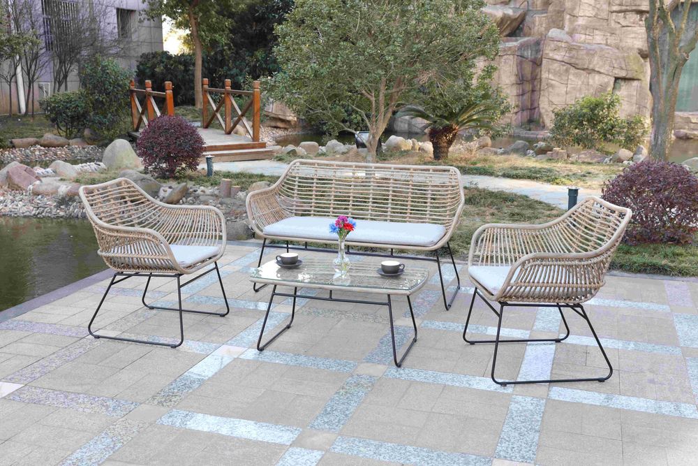 H�stevik sofagruppe - kunstrotting/svart