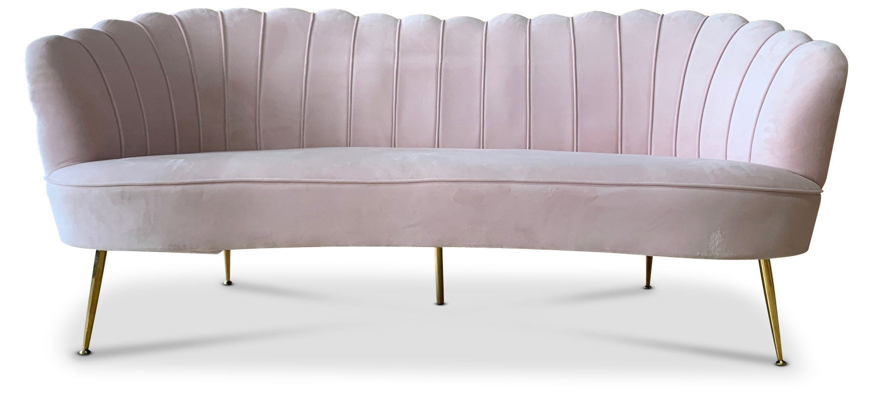 Sn�ckan 3-seter sofa - Rosa fl�yel / Messing