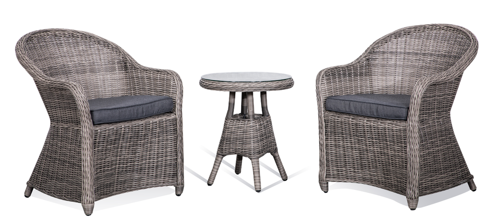 Mariestad utem�belgruppe - Bord og 2 lenestoler