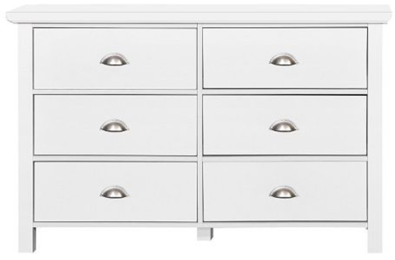 K�llunda kommode 6 skuffer - Hvit