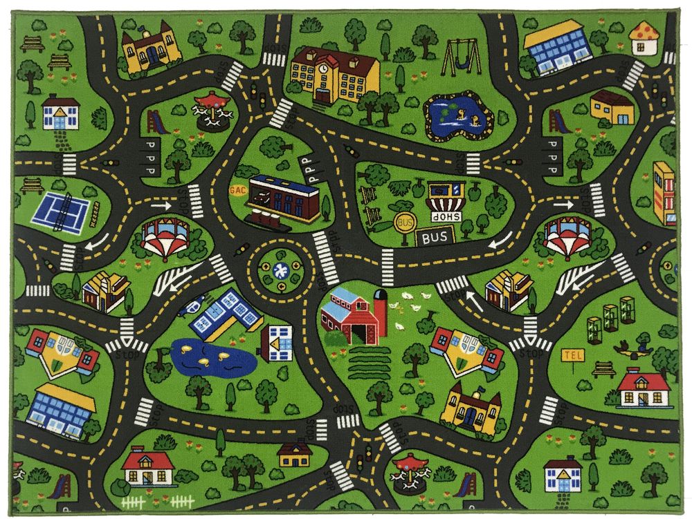 Barnematte Trafikkteppe 1 Tuftet - 133 x 175 cm