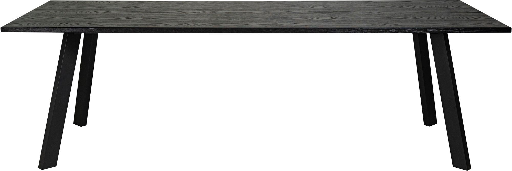 Freddy spisebord 240x95 cm - Svart eikefin�r/svart metall