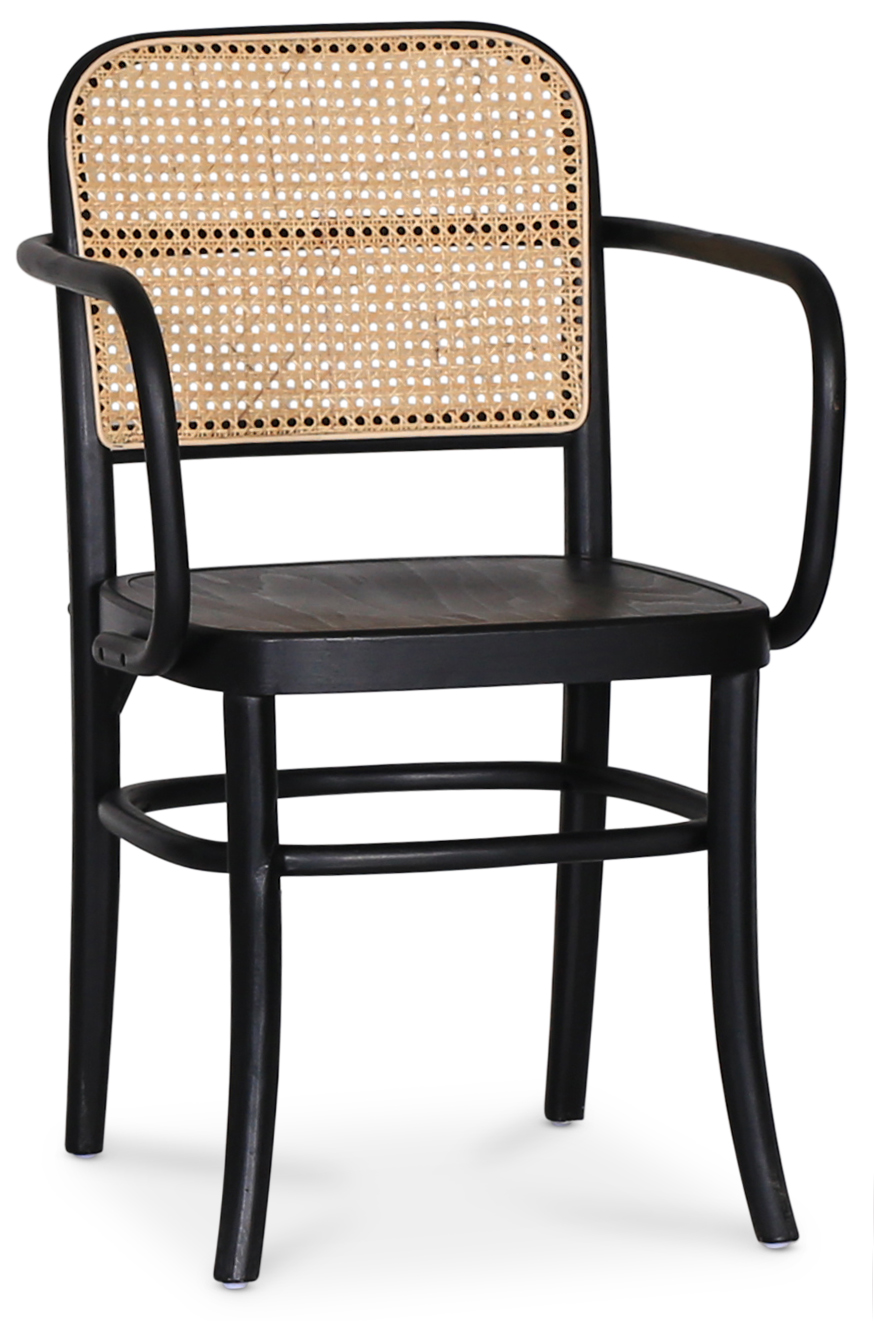 Magnhild lenestol bøyd tre - Svart/rotting + Møbelrengjøring Magnhild lenestol bøyd tre - Svart/rotting + Møbelrengjøring