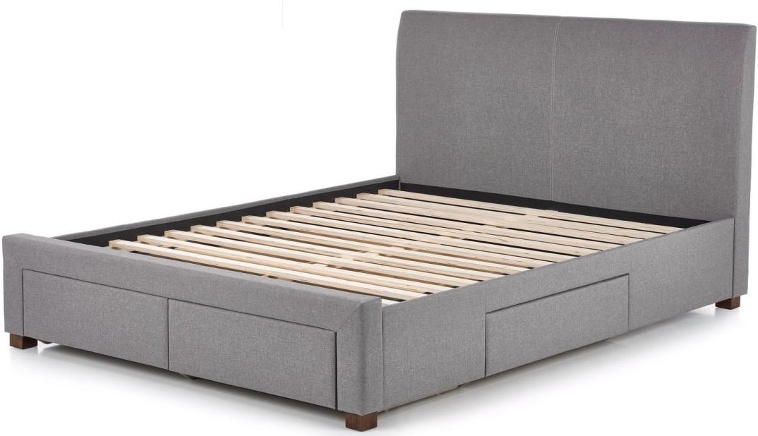 Vaxö sengeramme med sengegavl og oppbevaring 140 x 200 cm - Grå Vaxö sengeramme med sengegavl og oppbevaring 140 x 200 cm - Grå