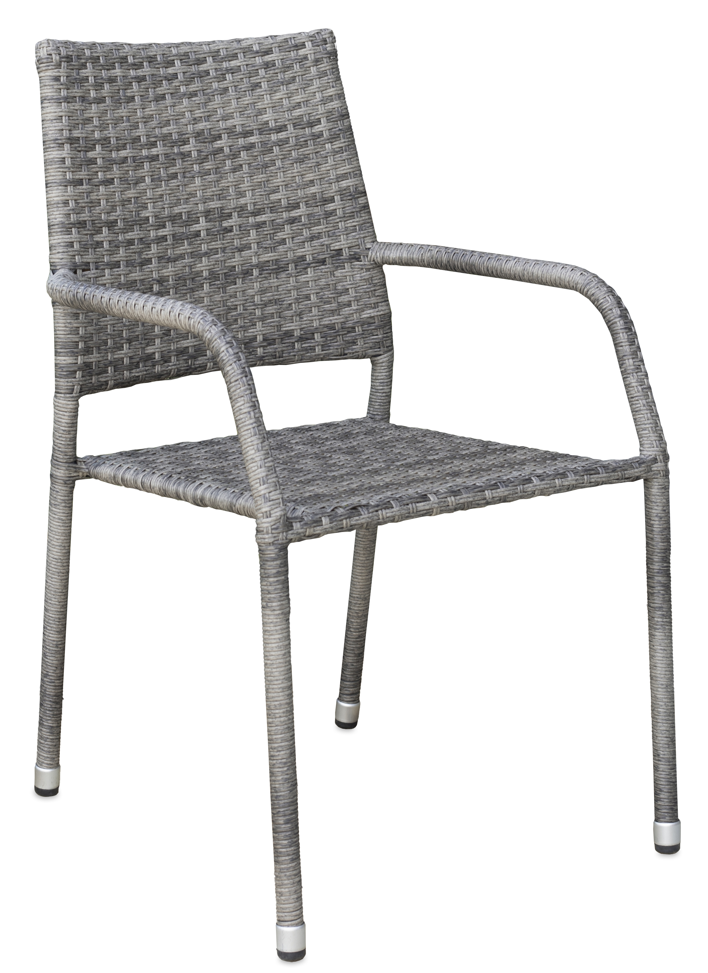 Utend�rs stol i gr� syntetisk rotting - Stabelbar stol