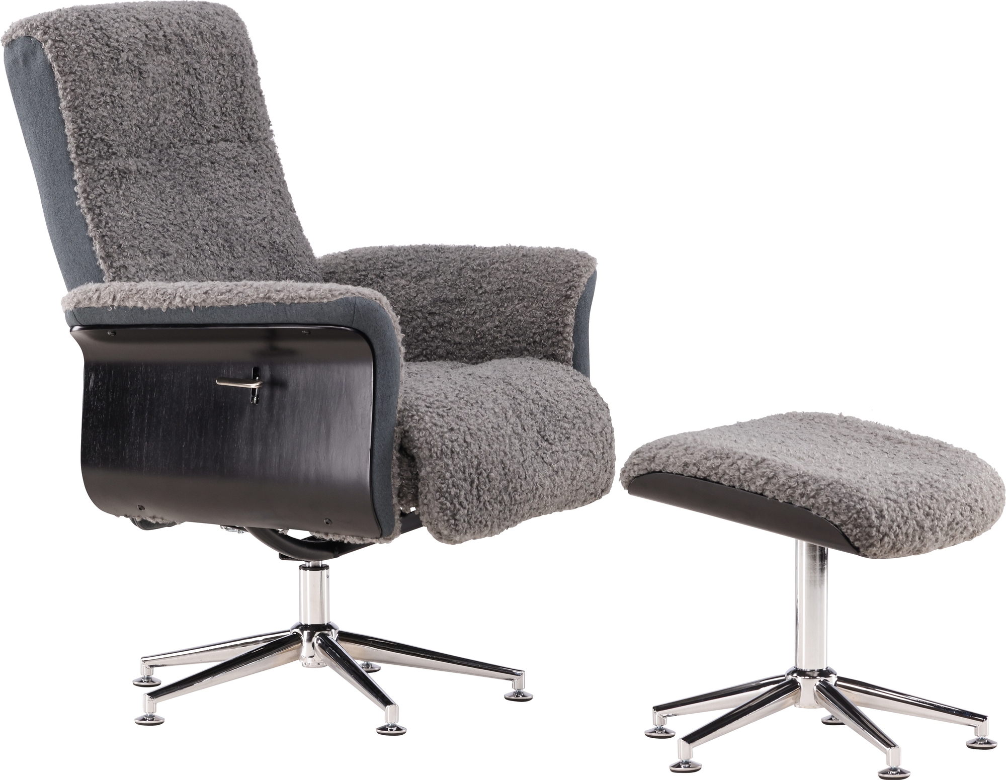 Lenestol med fotskammel - Gr� - Hag�n