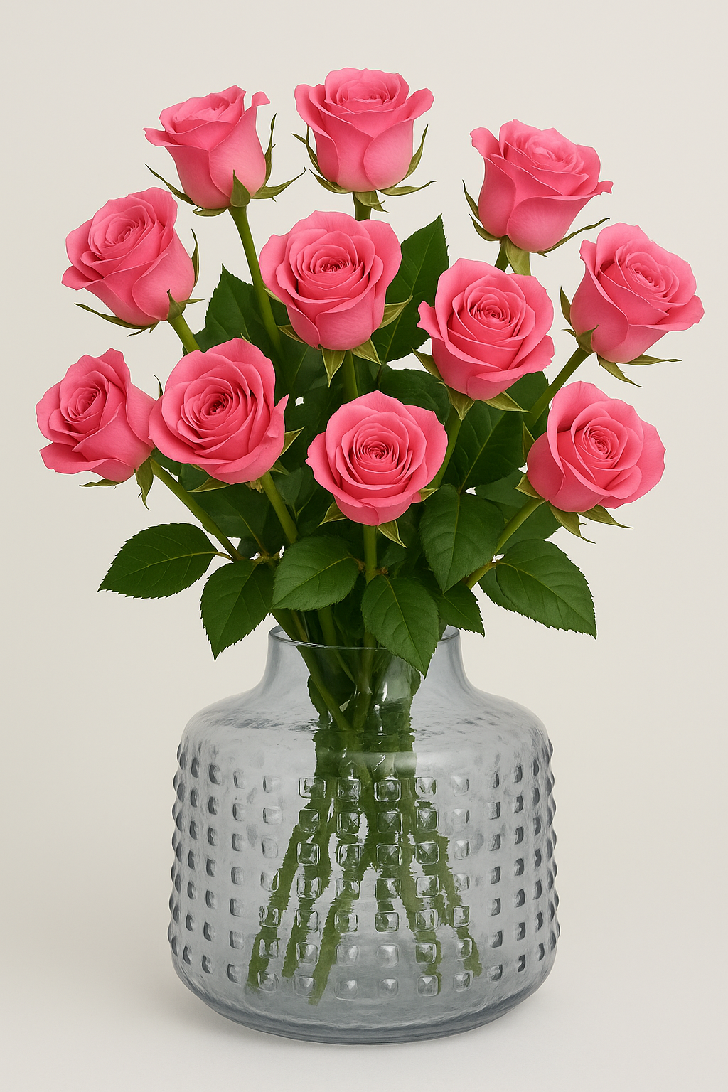 Vase Circle H19 cm - Clear