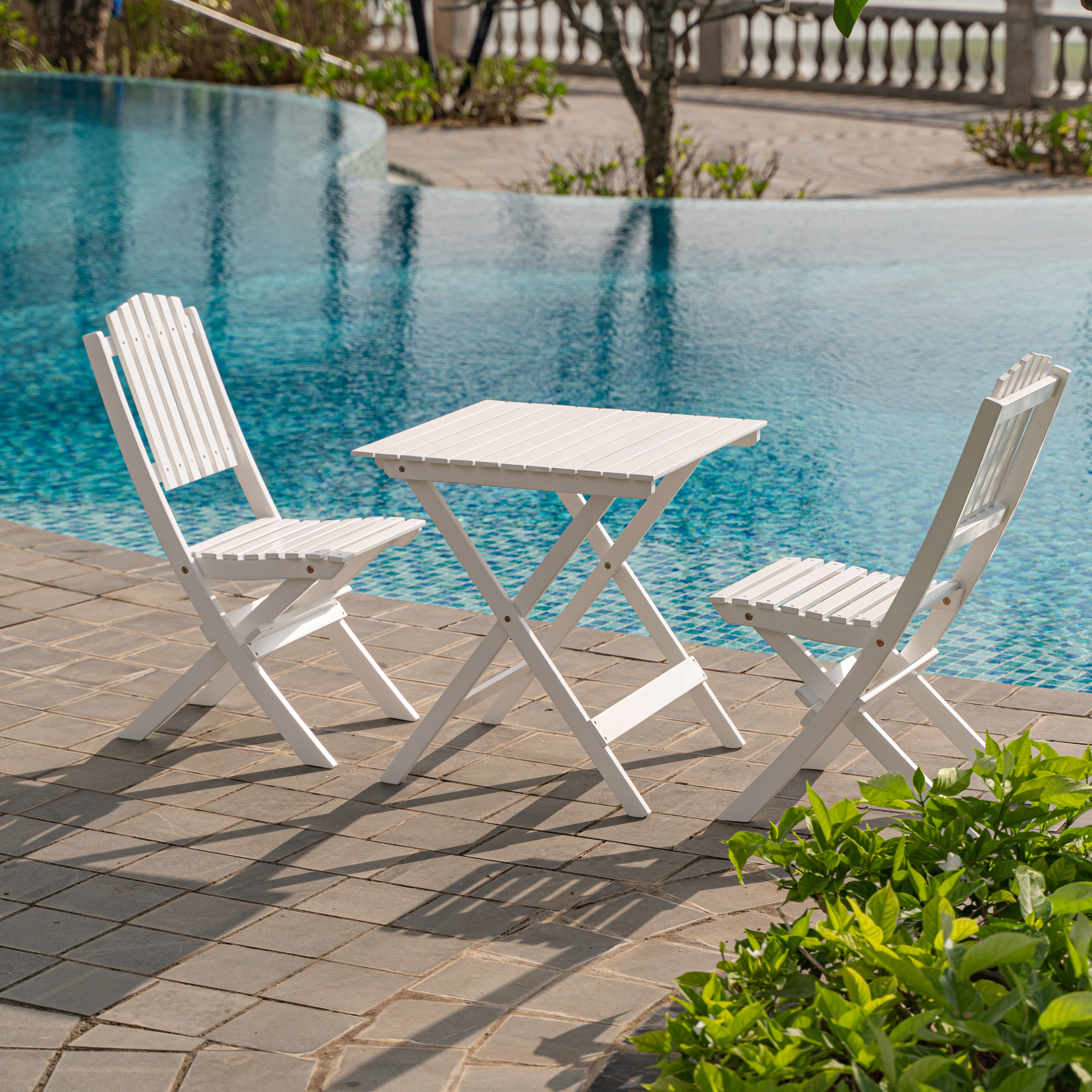 Hav�ng spisebord 65 x 65 cm - Hvit