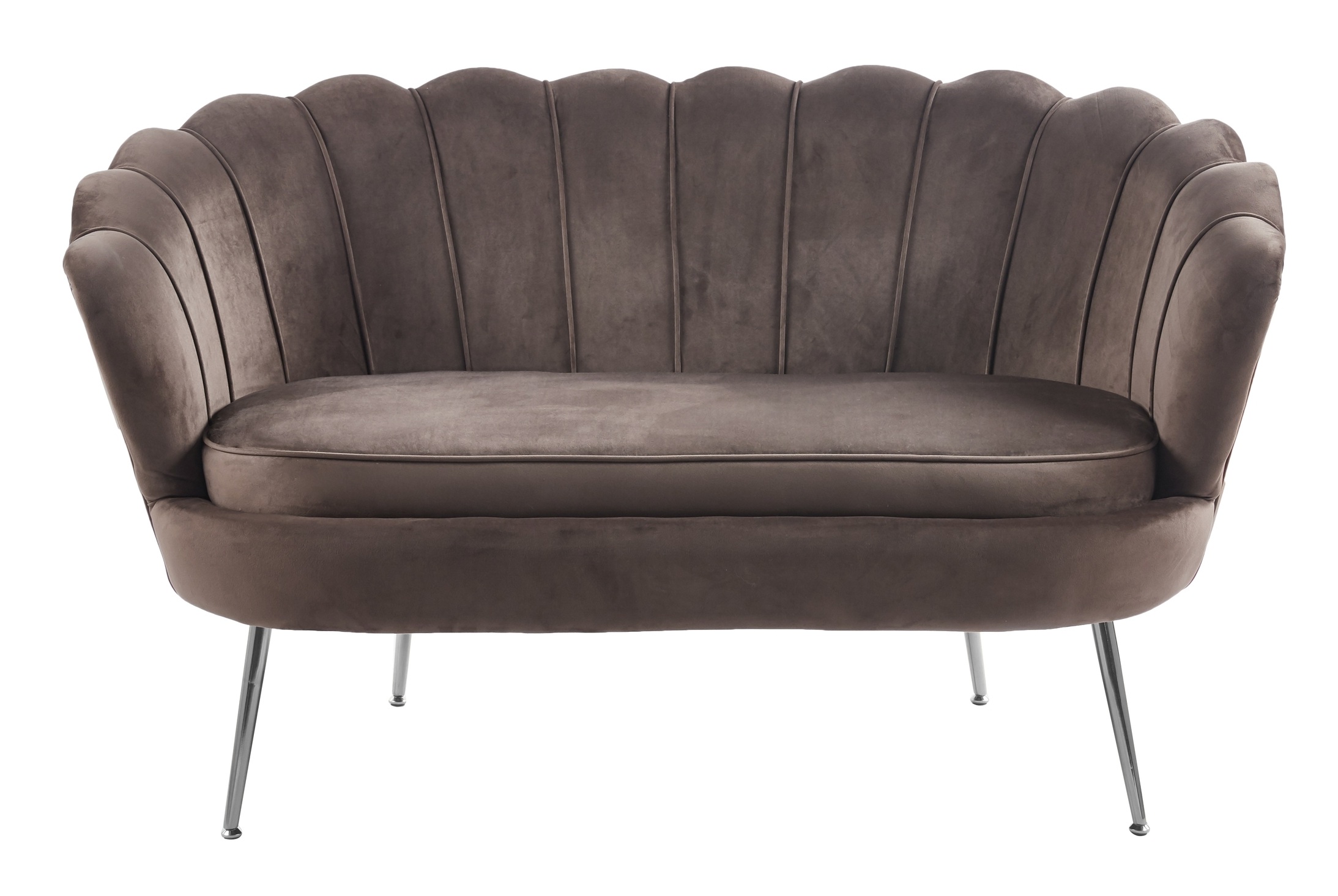 Musslan 2-seters sofa - Brun / krom Musslan 2-seters sofa - Brun / krom