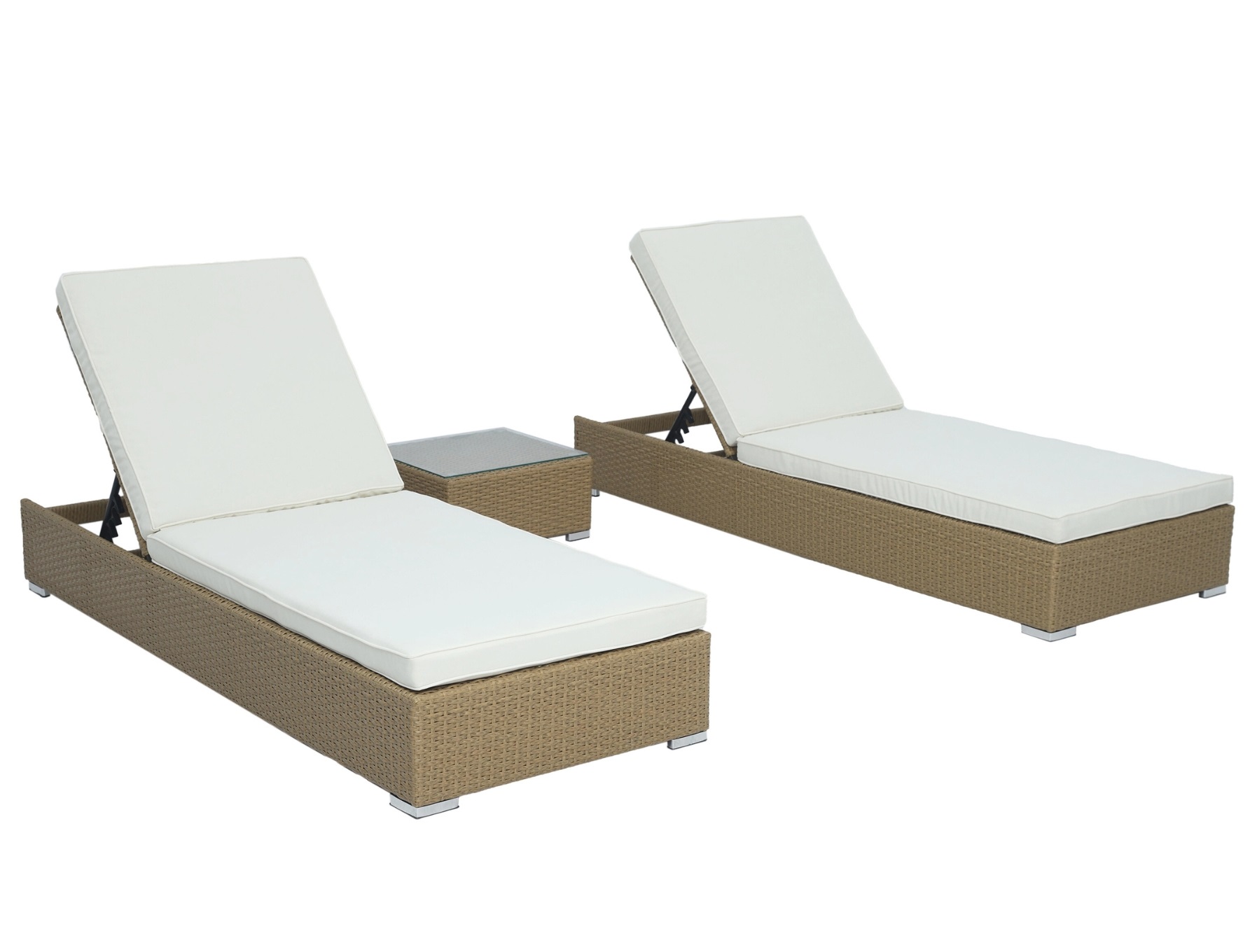 Solsenger Astrid 2 stk med bord - Natur