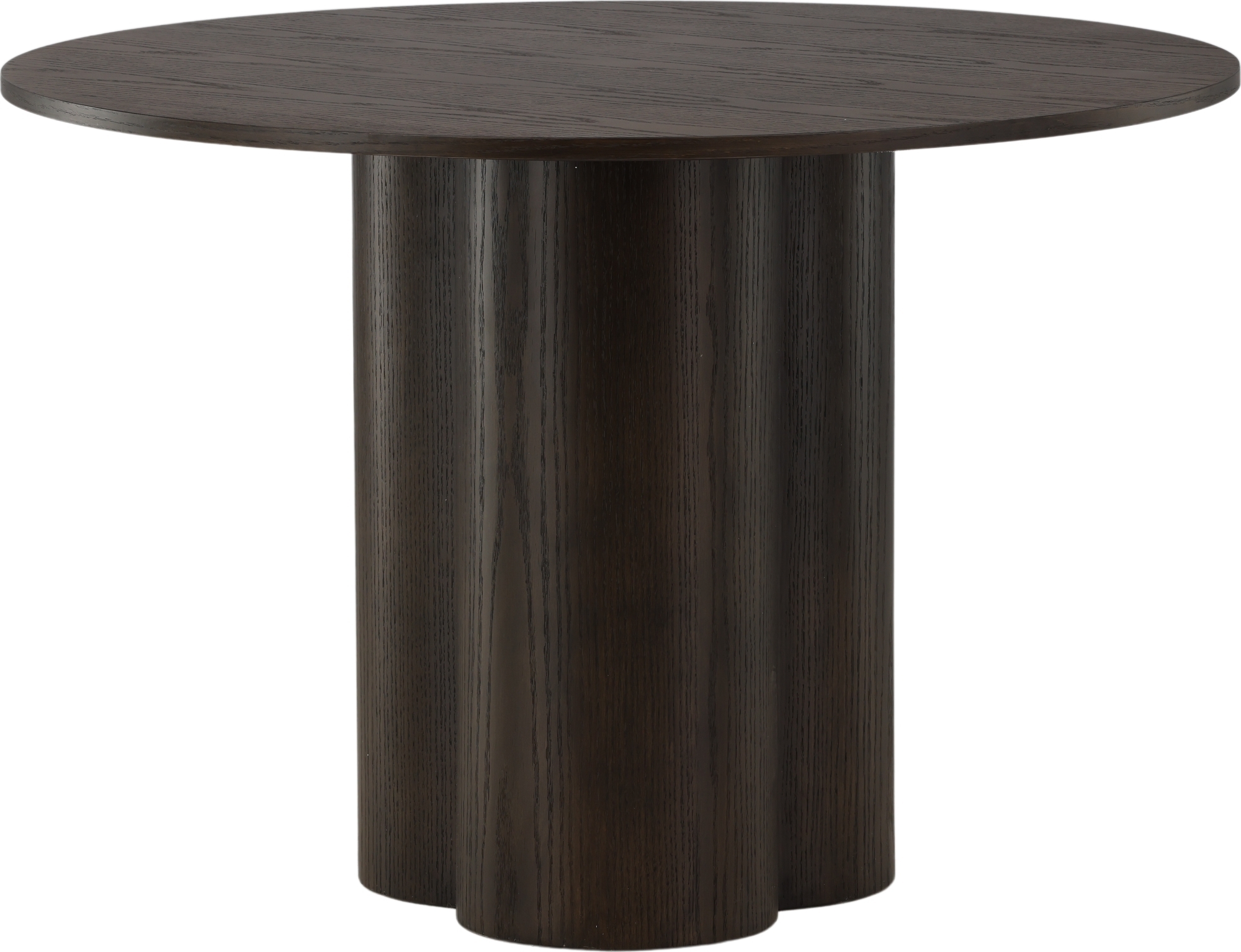 Olivia spisebord Ø110 cm - Semsket skinn Olivia spisebord Ø110 cm - Semsket skinn