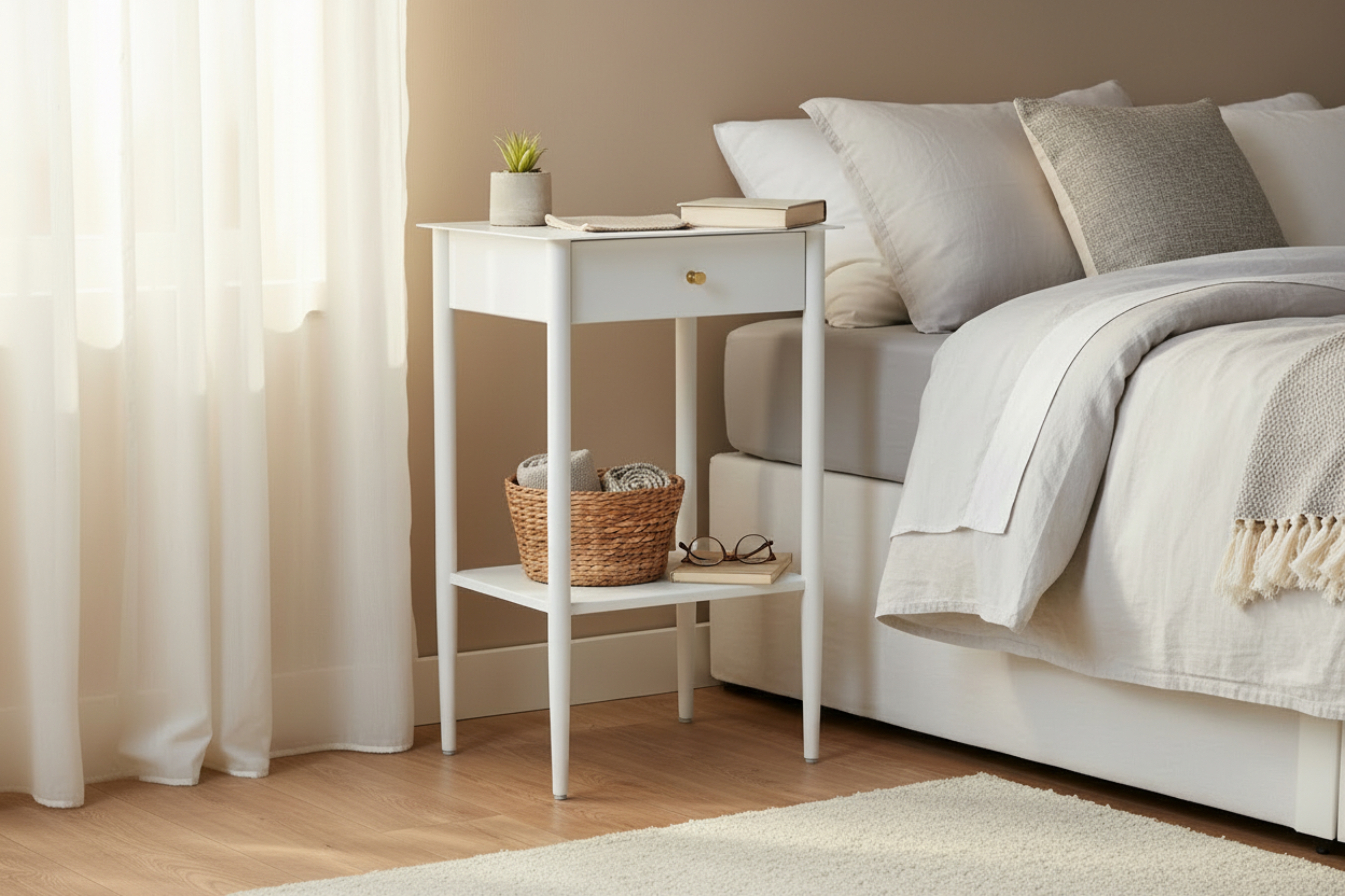 Nattbord Flash 40x35x60 cm - Hvit Nattbord Flash 40x35x60 cm - Hvit