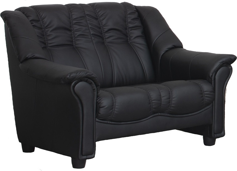 Rom 2-seters sofa i sort PU