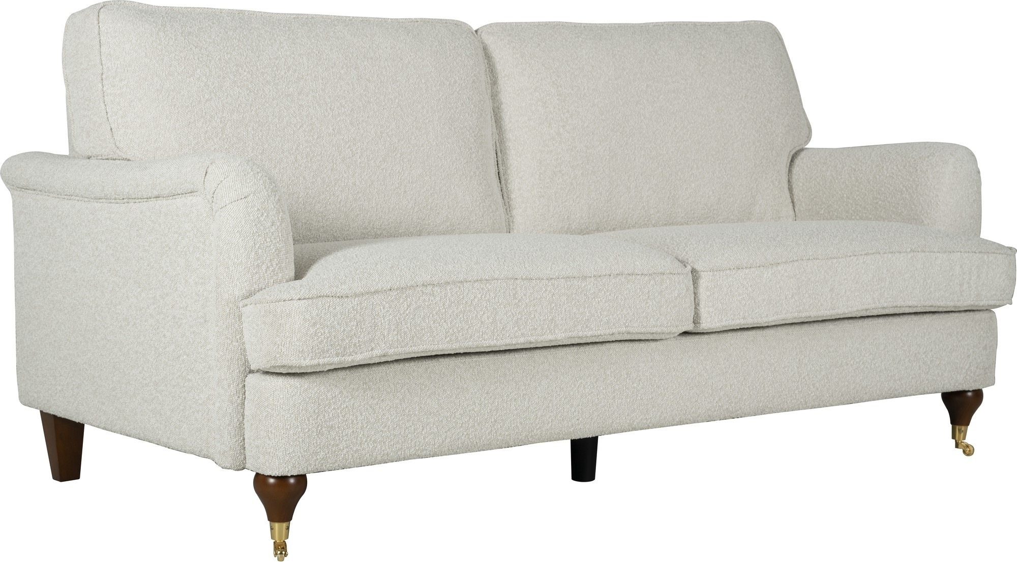 Howard Watford Deluxe 2-seters sofa i boucl� + Tekstilpleie for m?bler