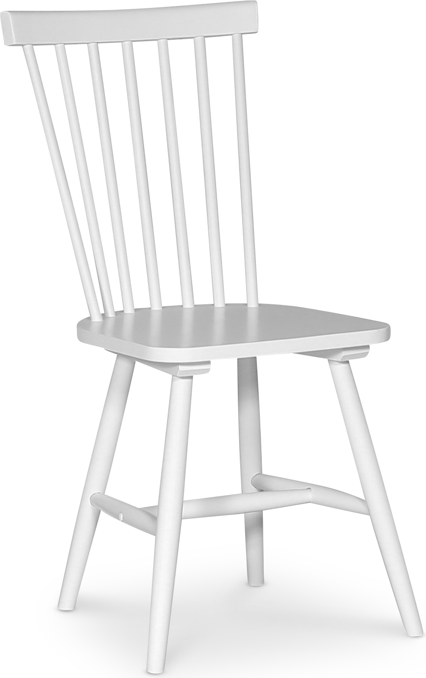 Pinnestol Karl - Hvitlakkert + Stolpute