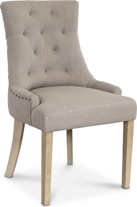 Tuva stol - Beige med antikkbehandlede ben