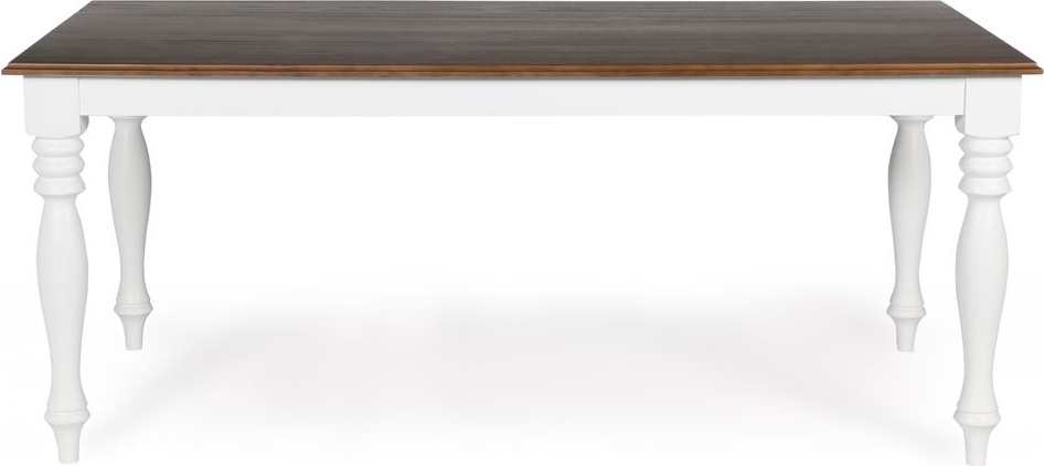 New England spisebord - Hvit/Brunbeiset + Møbelrengjøring New England spisebord - Hvit/Brunbeiset + Møbelrengjøring