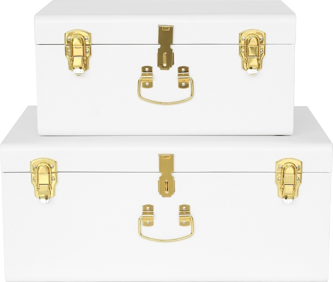 Matteus koffert X 2 (hvit | messing) Matteus koffert X 2 (hvit | messing)