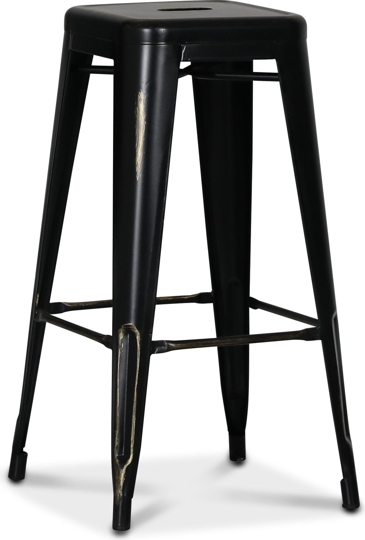 Le Mans metall barstol - Sort/gull børstet + Le Mans metall barstol - Sort/gull børstet +