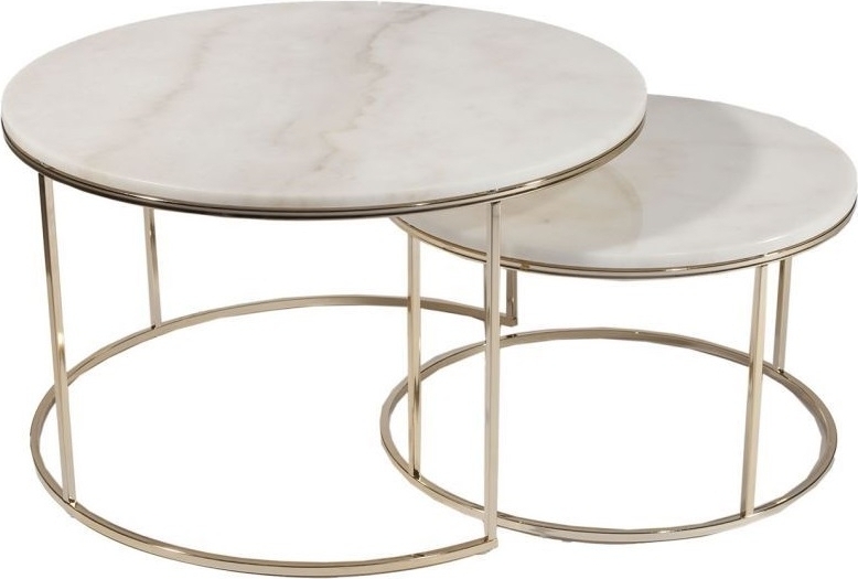 Monaco settebord - Messing/lys marmor