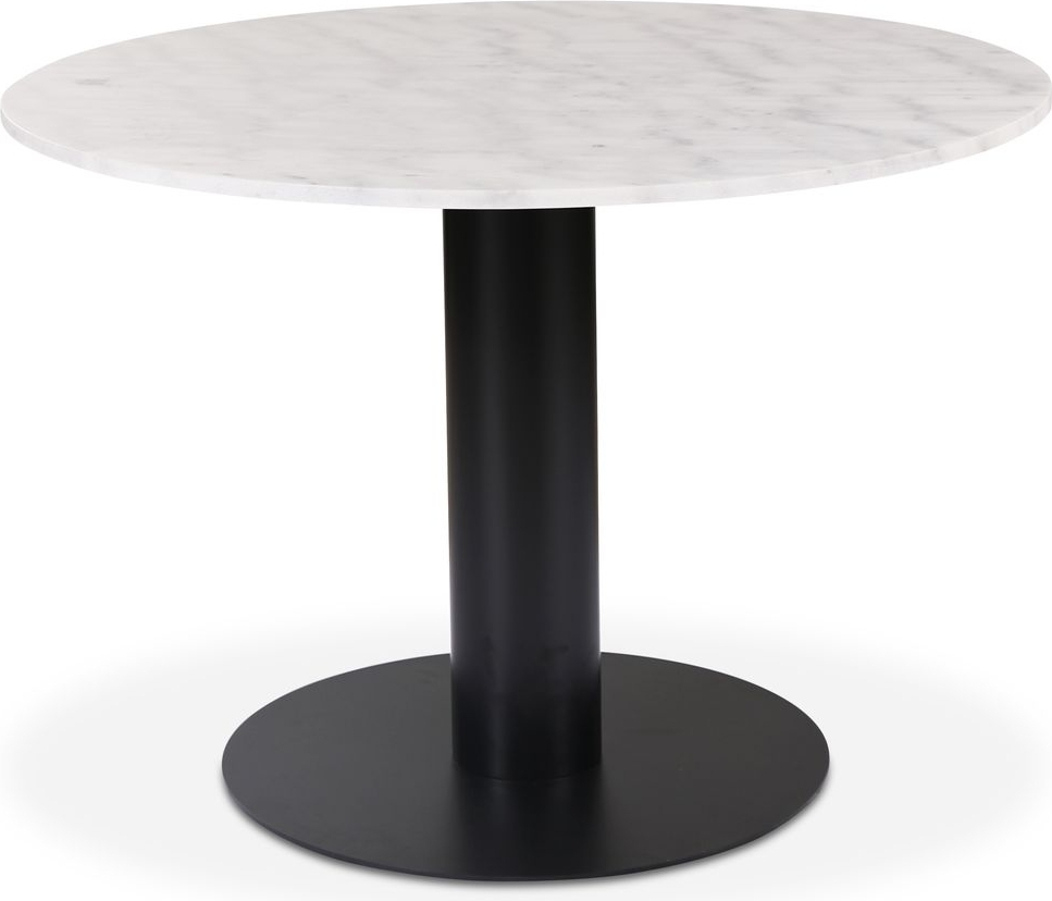 Next 105 rundt spisebord - Svart / marmor (Hvit)