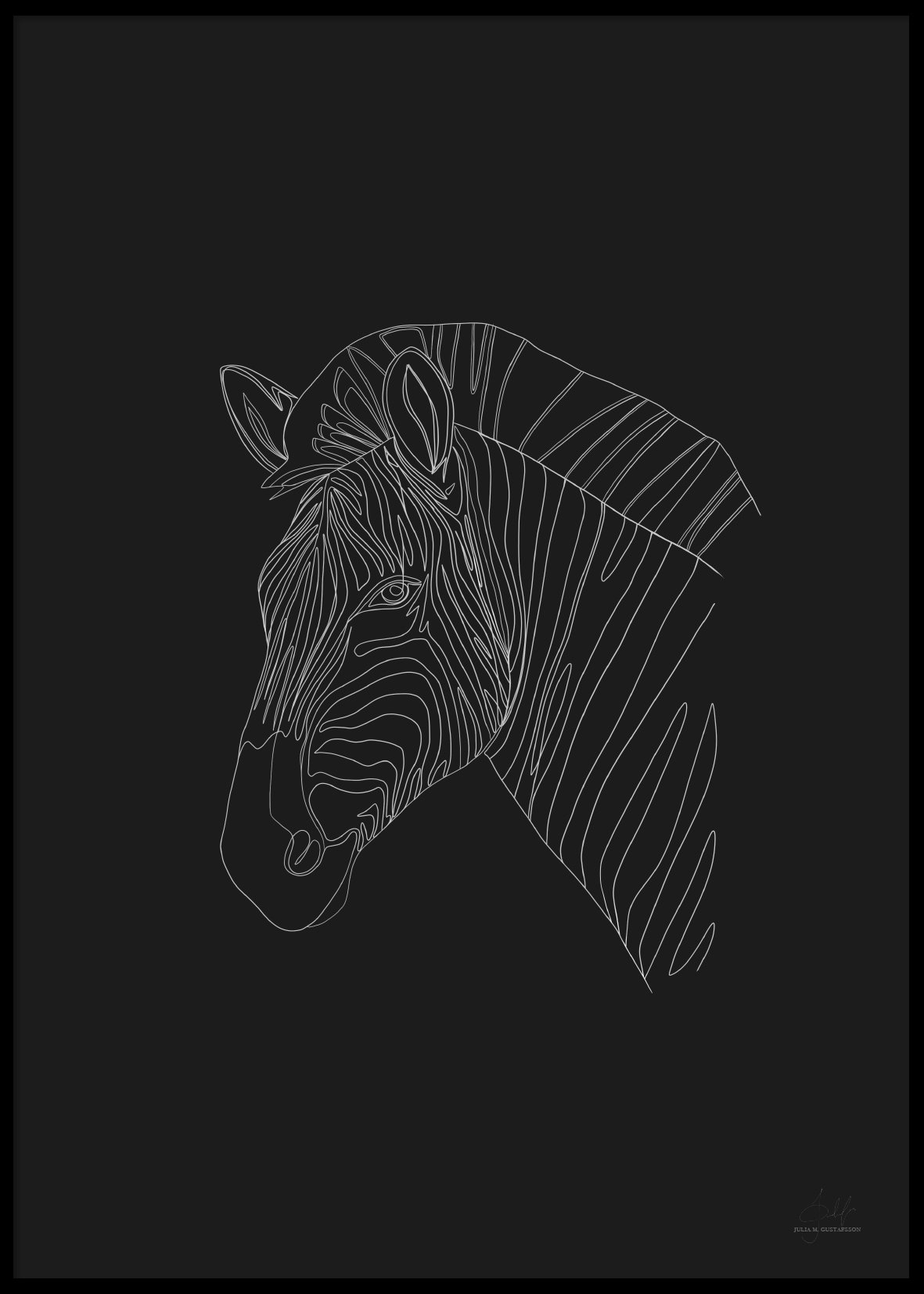 DIGITAL ZEBRA - Plakat 50x70 cm
