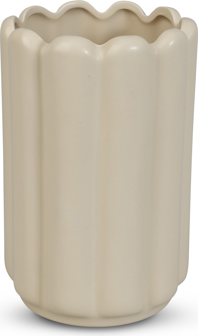 Vase Ribb H23 cm - Beige