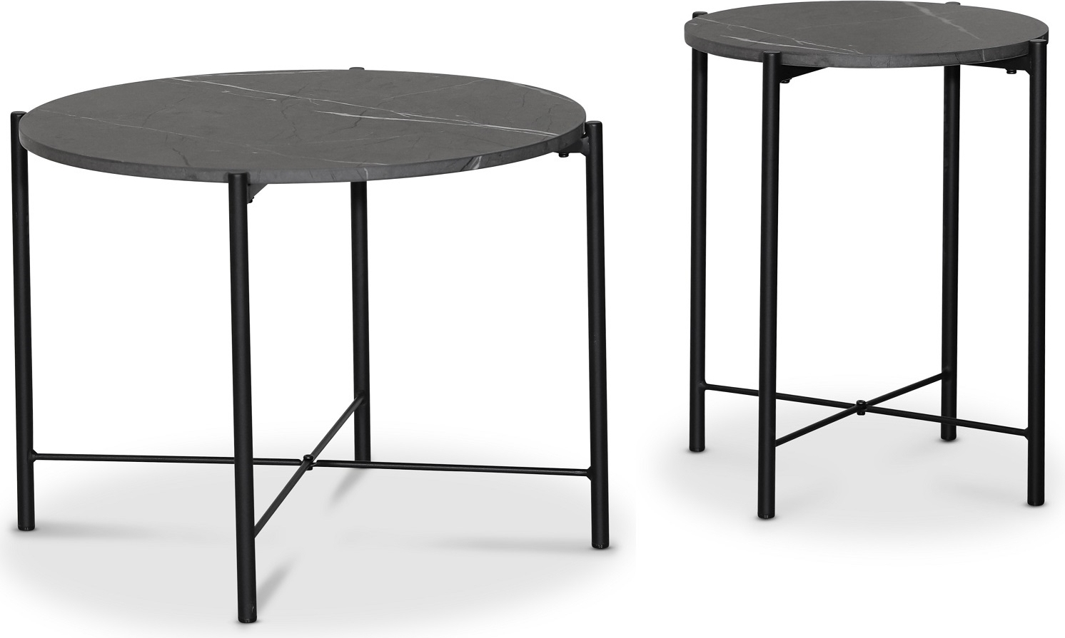 Wayne settbord sett med 2 - Gr� marmorfolie