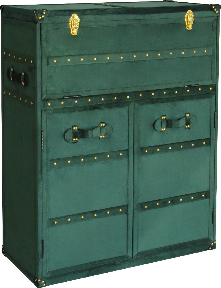 Petit koffert med lagring og speil - Mørkegrønn (Fløyel) Petit koffert med lagring og speil - Mørkegrønn (Fløyel)