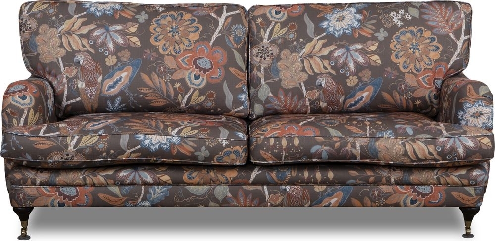Howard Spirit 3-seters i blomsterstoff - Eden Parrot Brown