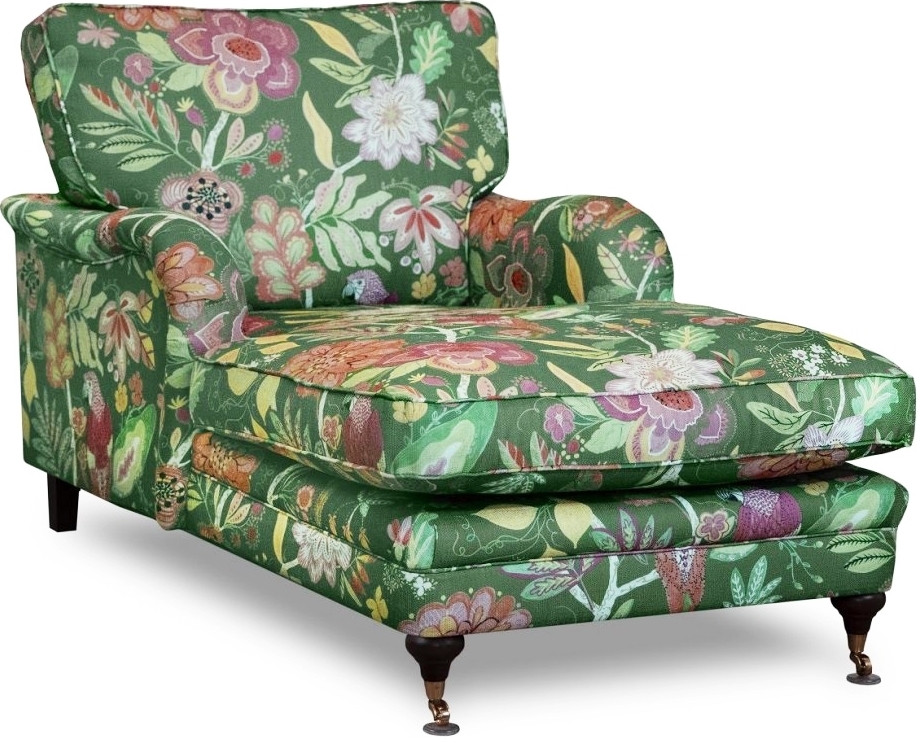 Howard divan lenestol i blomsterstoff - Eden Parrot Green Howard divan lenestol i blomsterstoff - Eden Parrot Green