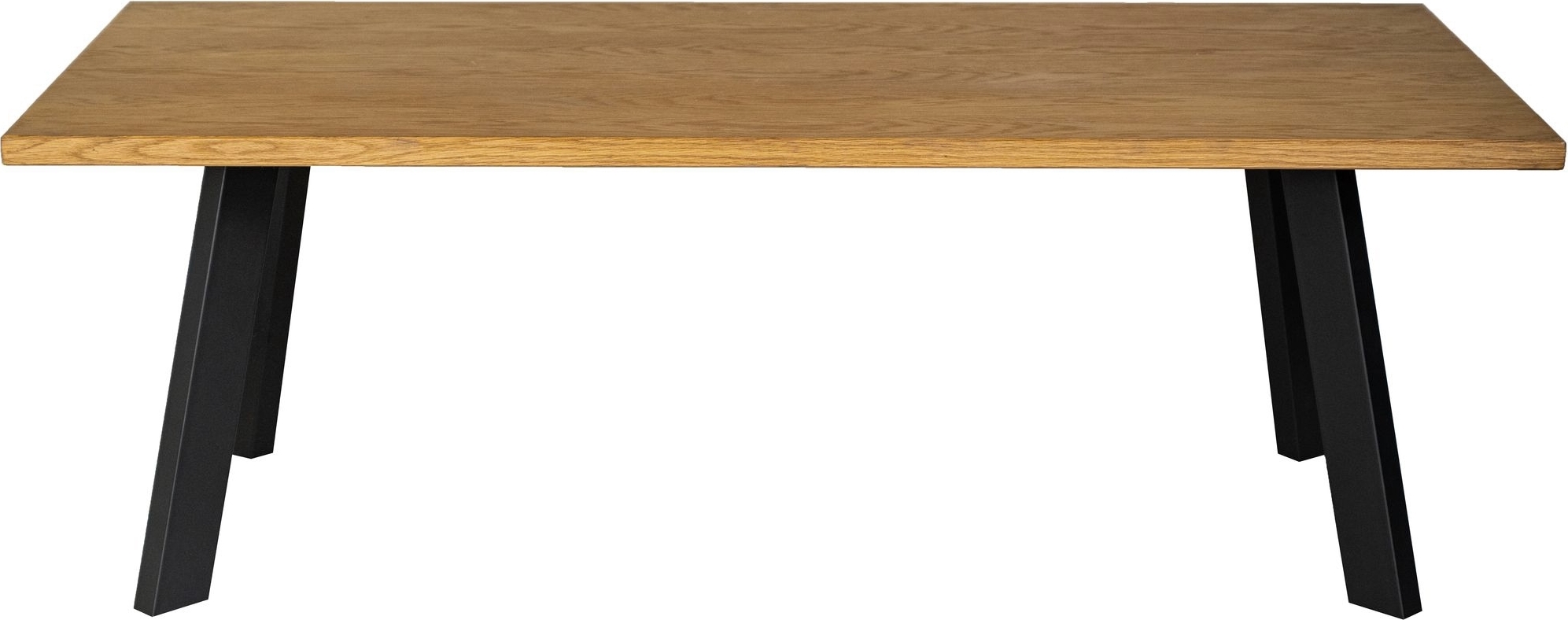 Freddy salongbord, 130 cm - Oljet eikefin�r/svart metall