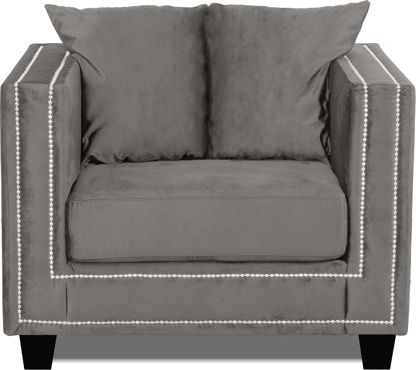 Temple Double Deco lenestol - Beige/sølv nagler Temple Double Deco lenestol - Beige/sølv nagler