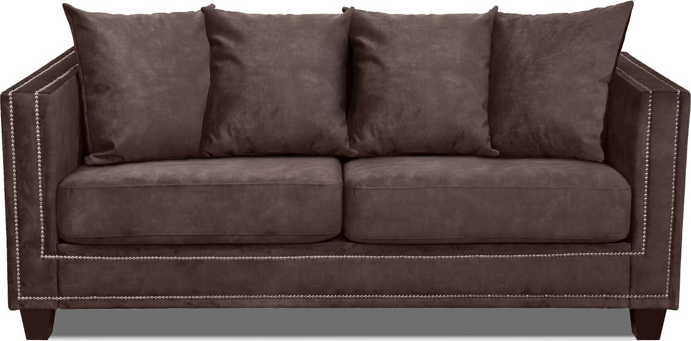 Temple Double Deco 2-seters sofa - Vintage brune / sølv nagler Temple Double Deco 2-seters sofa - Vintage brune / sølv nagler