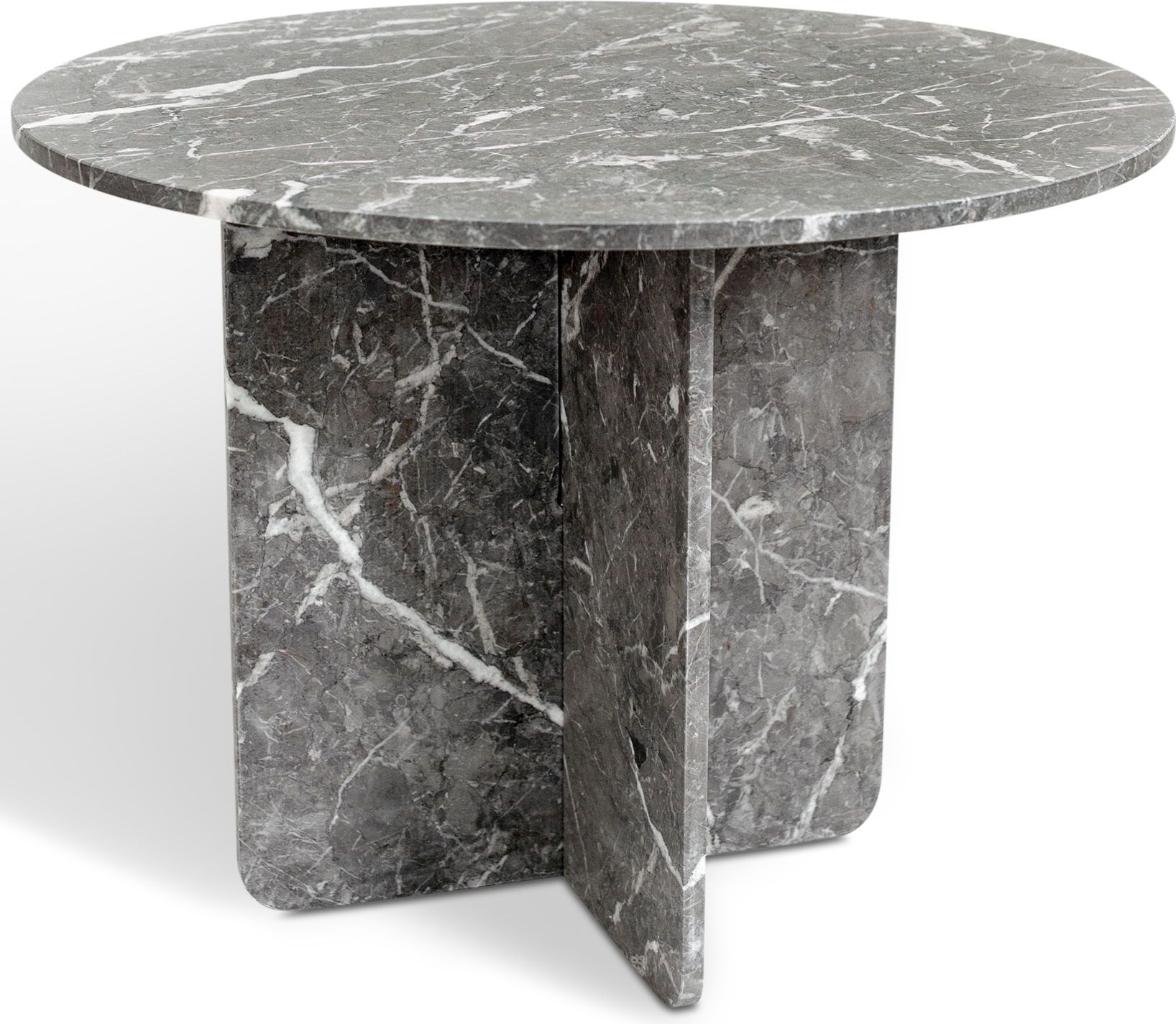 Level rundt spisebord i marmor �105 cm - Gr� marmor