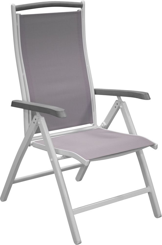 Ebbarp stillingsstol hvit aluminium - Gr�/Hvit