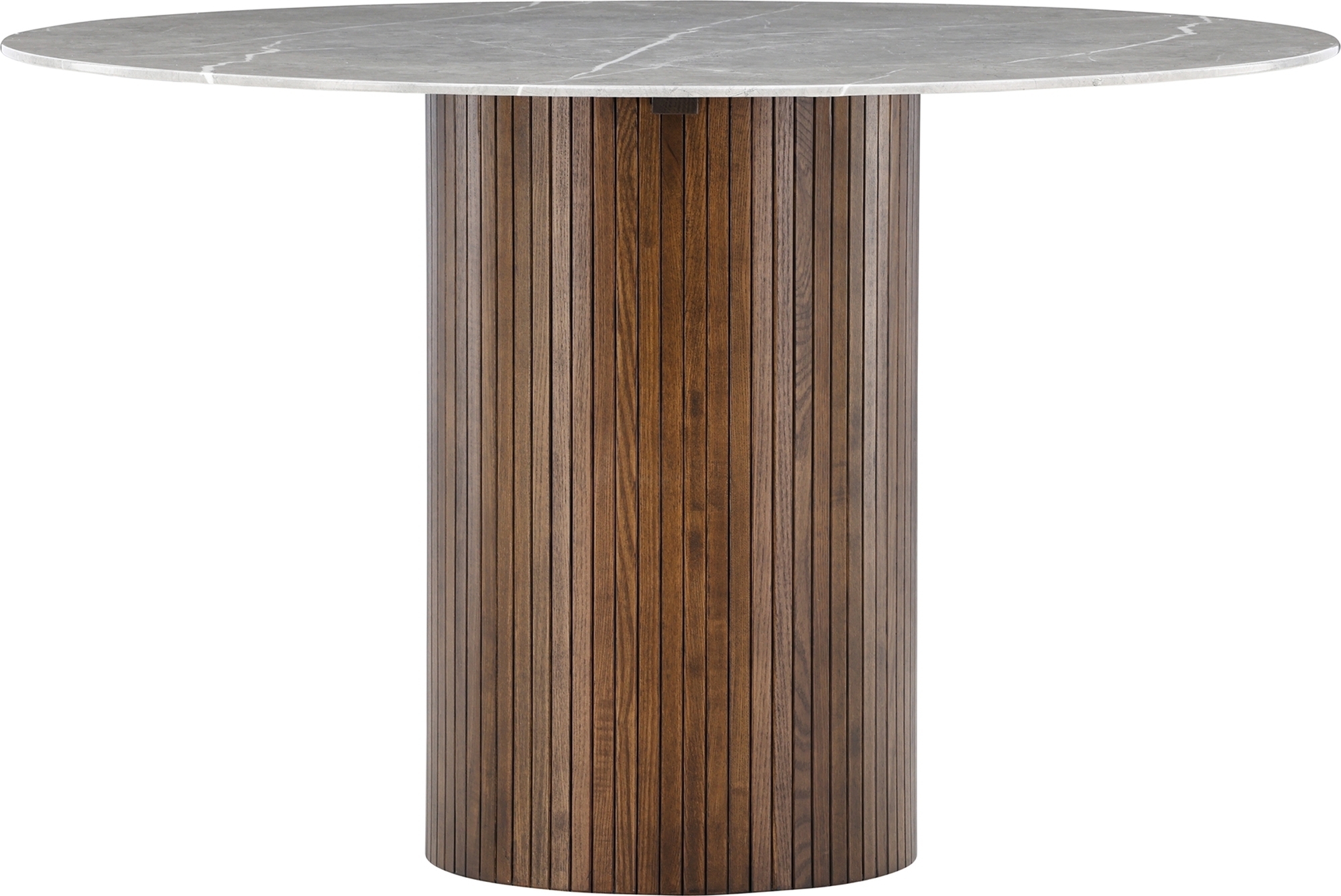 Härön sidebord Ø52 cm - Grå/valnøtt Härön sidebord Ø52 cm - Grå/valnøtt