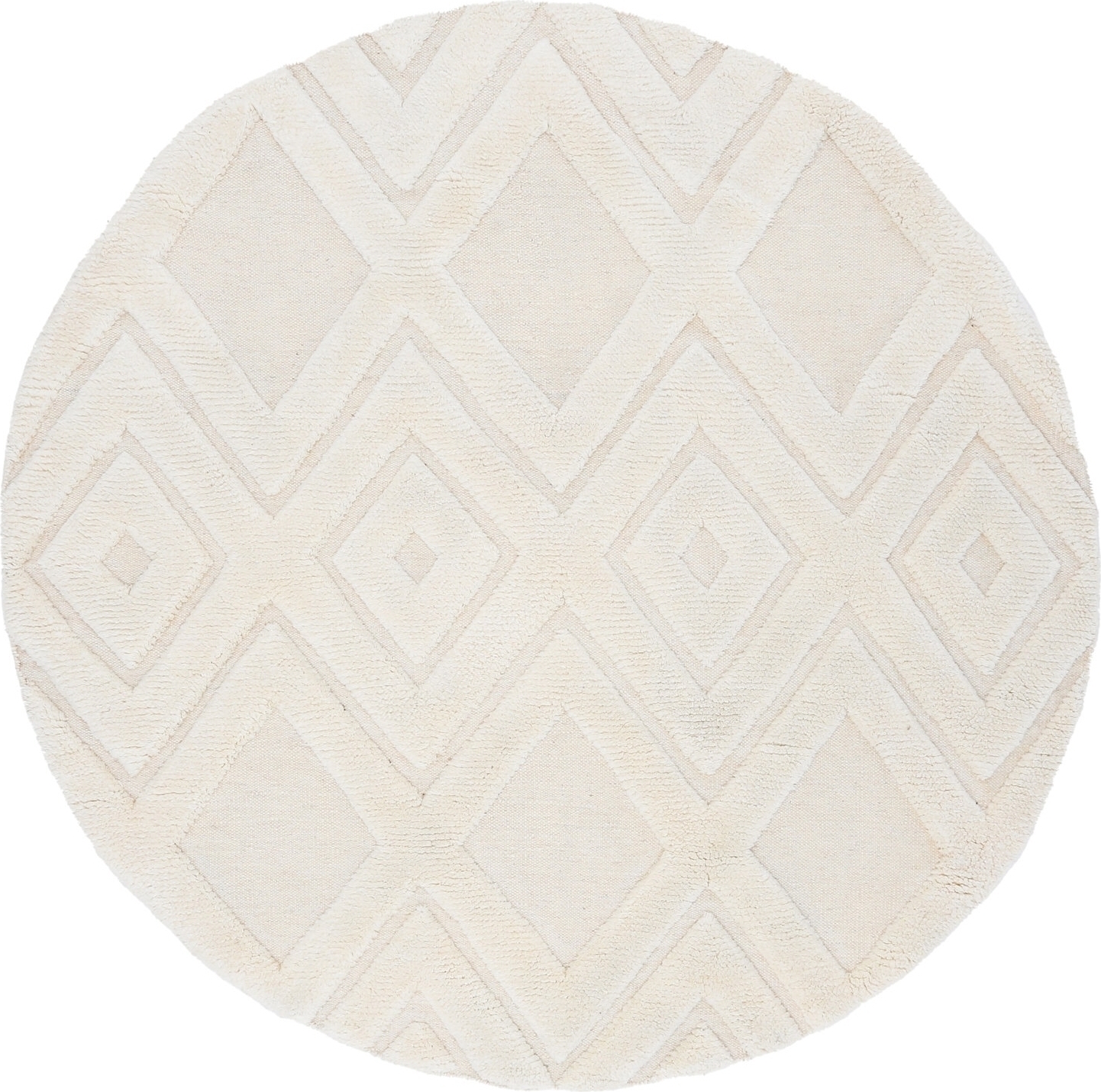 Dahlia ullteppe Ø200 x 1,5 cm - Hvit