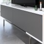 Force TV-benk - Antrasitt/hvit/slv