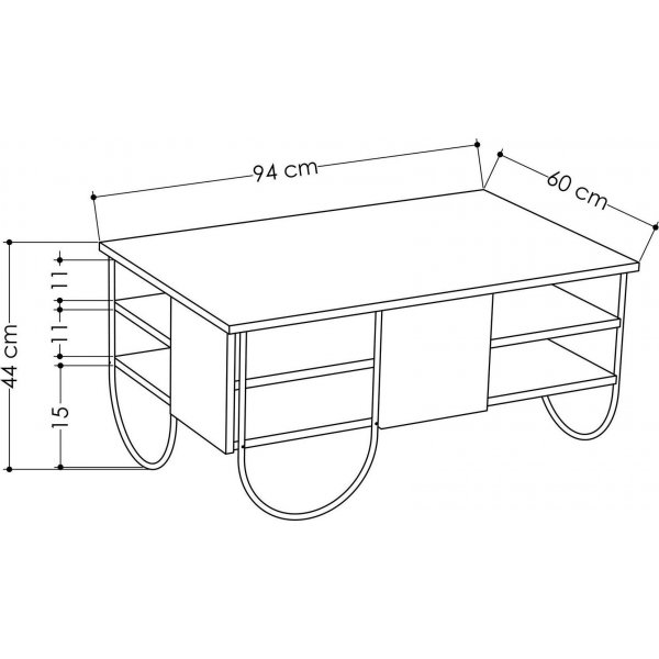 Norfolk salongbord - Mørk kaffe Norfolk salongbord - Mørk kaffe