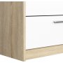 Line garderobe - Eik/hvit