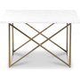 Terrazzo sofabord 75x75cm - Bianco Terrazzo & underdel cross messing