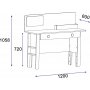 Valerin skrivebord 120 x 60 cm - Furu/antrasitt