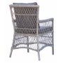 Utendrsgruppe; 4 stoler og spisebord 110 cm gr/rotting - Jacksonville/Provence