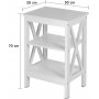 Klassisk sidebord Hvit - 50 x 30 cm