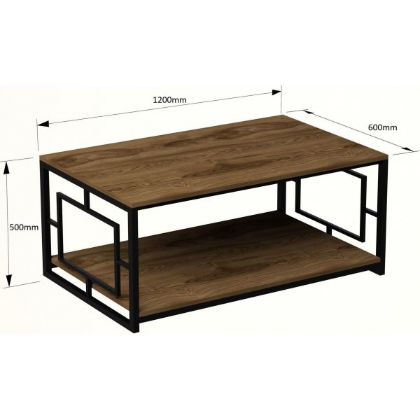 Kelvin salongbord - Valn�tt/svart